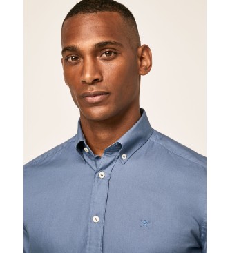 Hackett London Blaues Oxford-Hemd