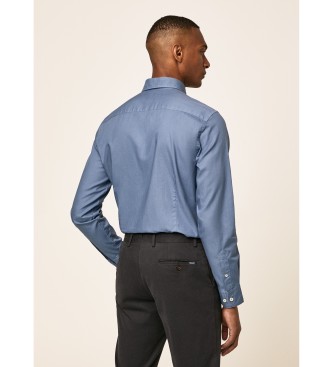 Hackett London Blaues Oxford-Hemd
