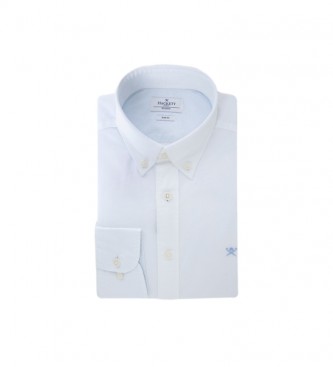 Hackett London Garment Oxford Fit Slim blanc