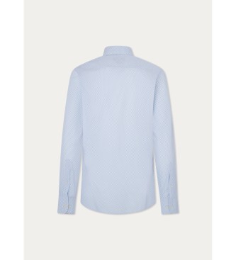 Hackett London Shirt met geomotiefprint blauw