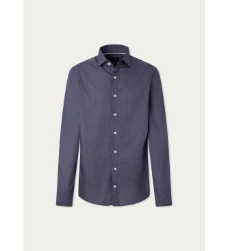 Hackett London Shirt met geometrische print blauw