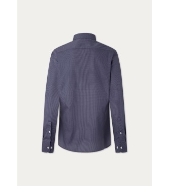 Hackett London Skjorte med geometrisk print, bl