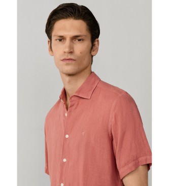 Hackett London Camisa vermelha Gmd Linen Orange