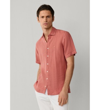 Hackett London Camisa vermelha Gmd Linen Orange