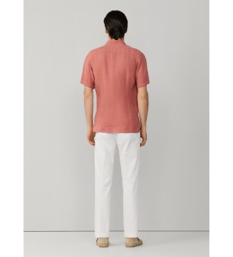 Hackett London Camisa vermelha Gmd Linen Orange