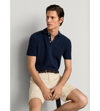 Hackett London Polo in piqu� blu navy