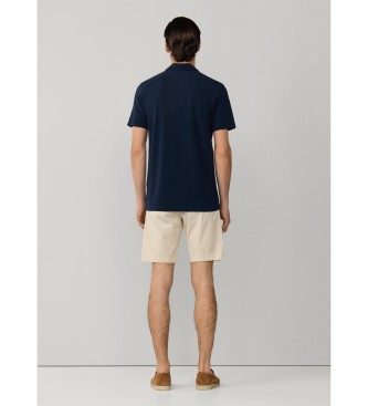 Hackett London Polo in piqu� blu navy