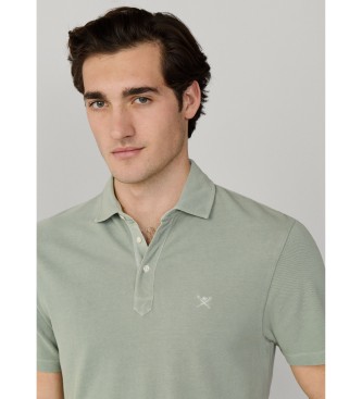 Hackett London Polo verde in piqu�