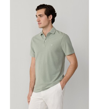 Hackett London Polo verde in piqu�