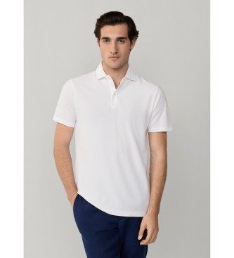 Hackett London Polo in piqu� bianco