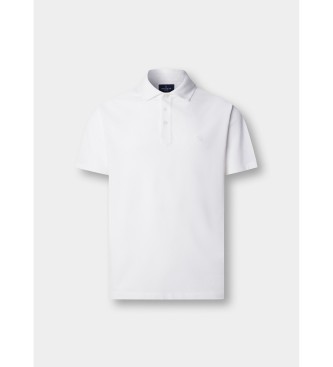 Hackett London Polo in piqu� bianco