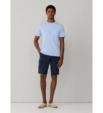 Hackett London T-shirt de bolso azul