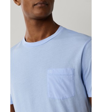 Hackett London T-shirt de bolso azul
