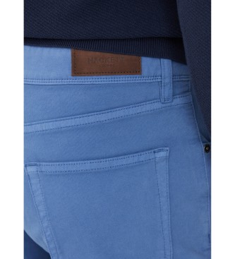 Hackett London Spodnie Trinity Slim w kolorze niebieskim