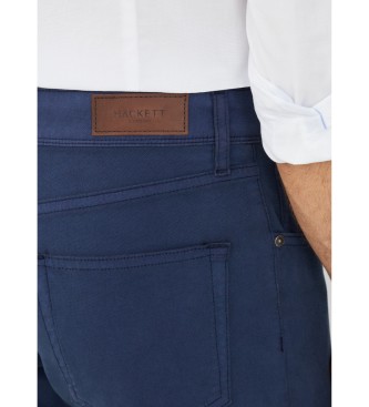 Hackett London Spodnie Texture 5 Pockets navy
