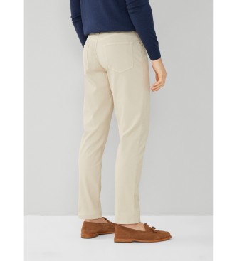 Hackett London Broek Textuur 5 Zakken beige