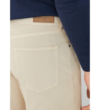 Hackett London Trousers Texture 5 Pockets beige