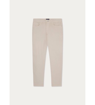 Hackett London Broek Textuur 5 Zakken beige