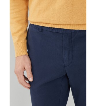 Hackett London Chino-bukser med tekstur i marinebl