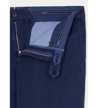Hackett London Chino-bukser med tekstur i marinebl