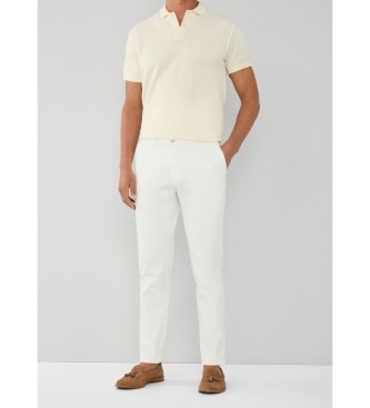 Hackett London Pantaln Chino Texture blanco