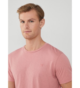 Hackett London Gmt Dye T-shirt różowy