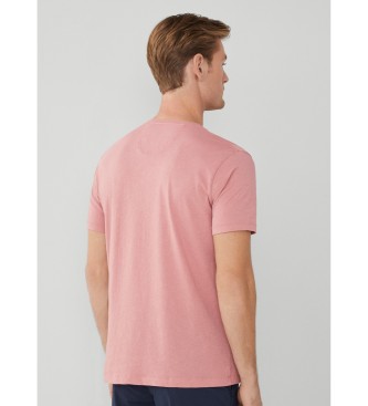 Hackett London Gmt T-shirt roze verven