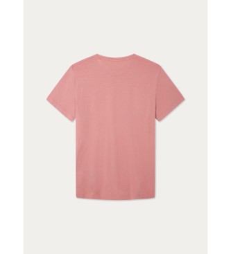 Hackett London Gmt T-shirt roze verven