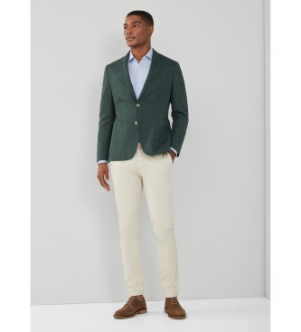 Hackett London Grn HBone-kavaj