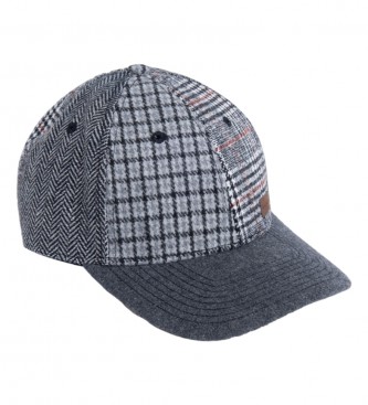 Hackett London Patchwork cap grey