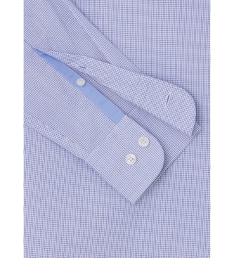 Hackett London Camisa Grid Check azul