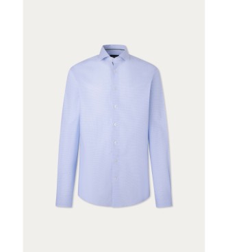 Hackett London Mrežasta karirasta srajca s črtami modra