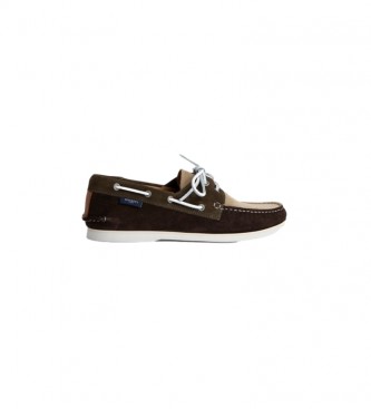 Hackett London Guernsey Leather Loafers Brown