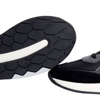HACKETT Zapatillas de piel Tecnología H-Runner negro