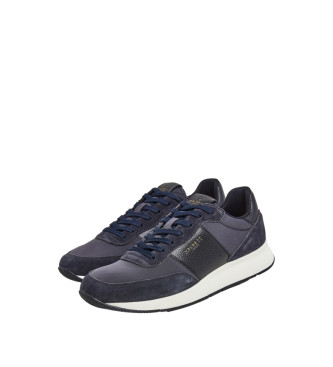 Hackett London Usnjene športne copateH-Runner Essex navy