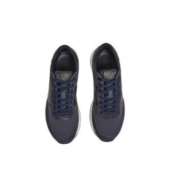 Hackett London Usnjene športne copateH-Runner Essex navy