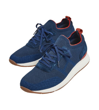 Hackett London Globe H-Runner chaussures en cuir bleu