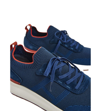 Hackett London Globe H-Runner chaussures en cuir bleu