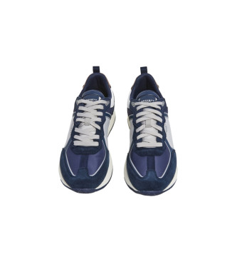 Hackett London H-Runner Phil - Baskets en cuir bleu marine