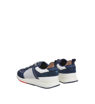 Hackett London Sapatilhas de couro H-Runner Phil navy