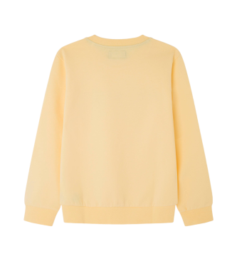 Hackett London Gelbes Sweatshirt mit Rundhalsausschnitt