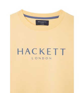 Hackett London Gelbes Sweatshirt mit Rundhalsausschnitt