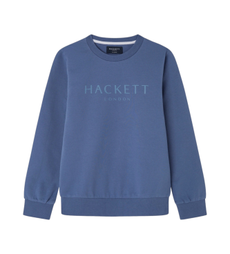 Hackett London Blaues Sweatshirt mit Rundhalsausschnitt