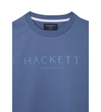 Hackett London Blaues Sweatshirt mit Rundhalsausschnitt