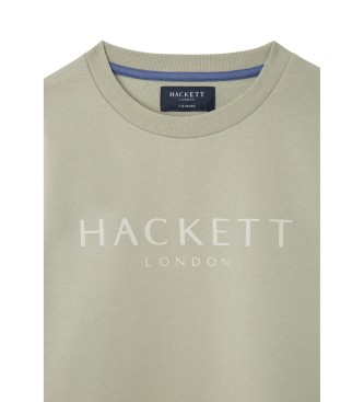 Hackett London Grnes Sweatshirt mit Rundhalsausschnitt