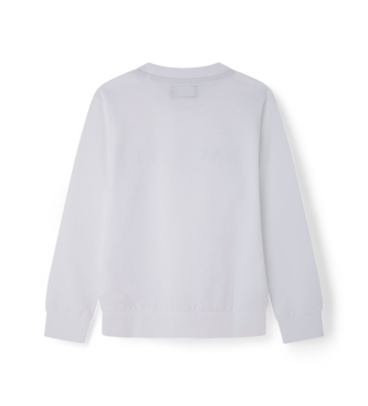 Hackett London Klasyczna bluza w kolorze białym