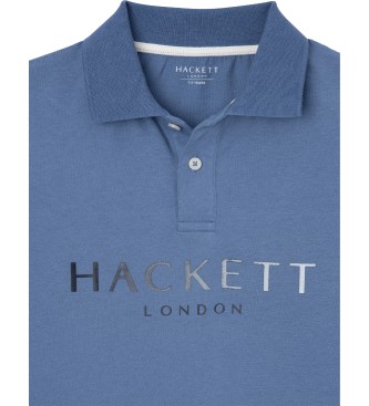 Hackett London Niebieska koszulka polo