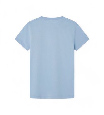 Hackett London T-shirt com logtipo azul