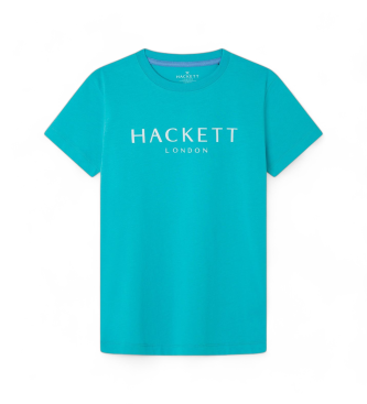 Hackett London T-shirt com logtipo turquesa