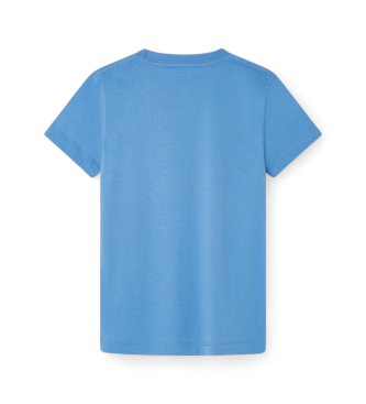 Hackett London Logo-T-Shirt blau